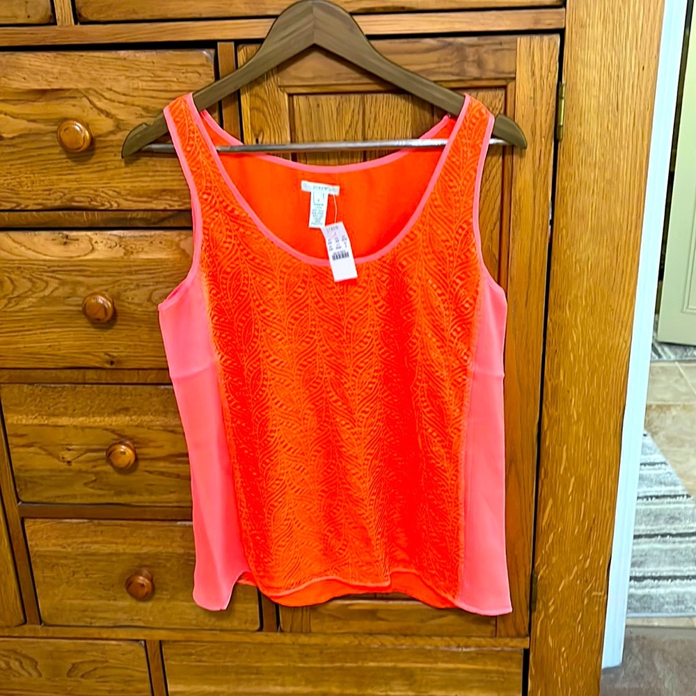 JCrew orange tank top